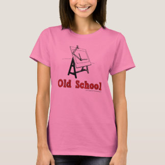 Camiseta Viejo-Escuela-Elaborar-Tablero-rojo