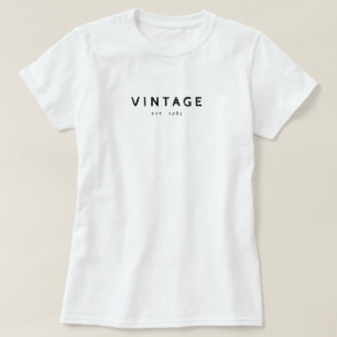 Camiseta Viejo Est. Blanco y negro Minimalista de 1985