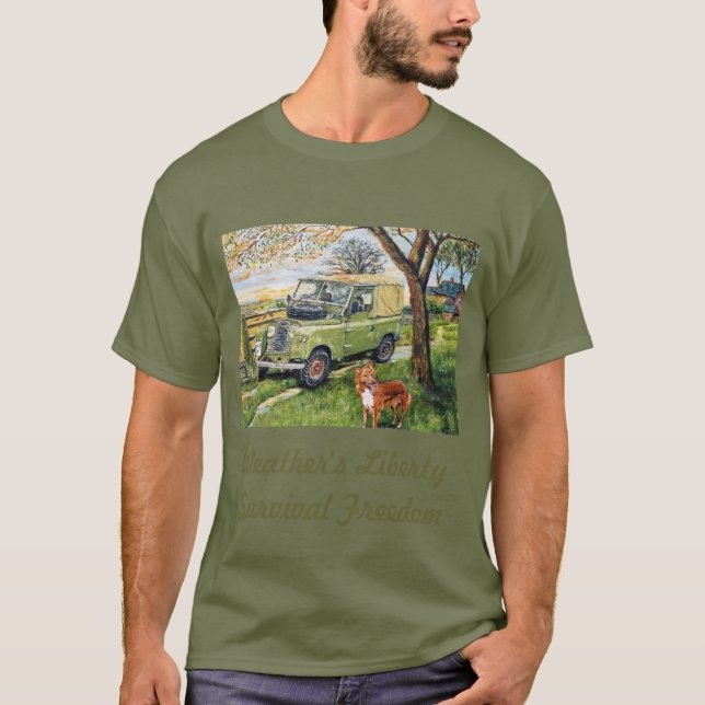 Camiseta Viejo estilo Land Rover de la "granja" (Anverso)