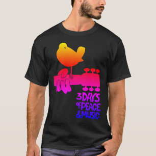 Camiseta Viejo festival de música arcoiris Woodstock T-Shir