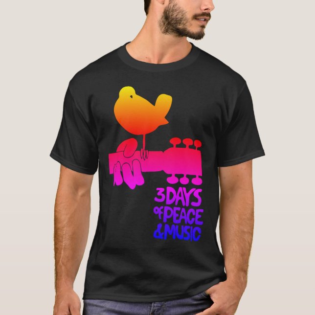 Camiseta Viejo festival de música arcoiris Woodstock T-Shir (Anverso)