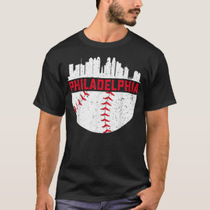Camiseta Viejo Filadelfia Retro de Béisbol Philadelphia Sky