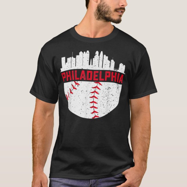 Camiseta Viejo Filadelfia Retro de Béisbol Philadelphia Sky (Anverso)