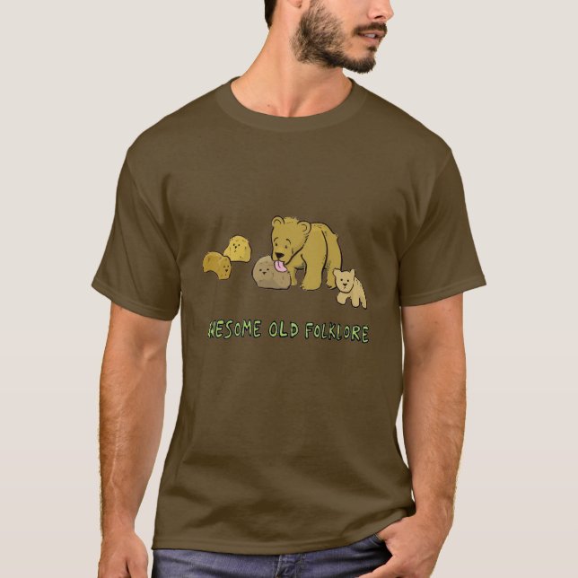 Camiseta Viejo folclore impresionante del oso (Anverso)