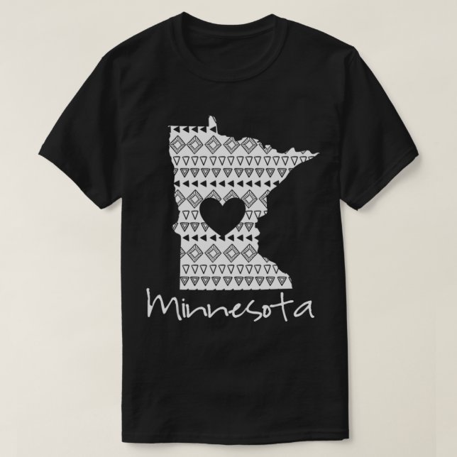 Camiseta Viejo hogar estatal de Minnesota Amo Minnesota (Diseño del anverso)