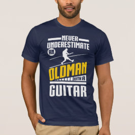 Camiseta Viejo hombre con una guitarra