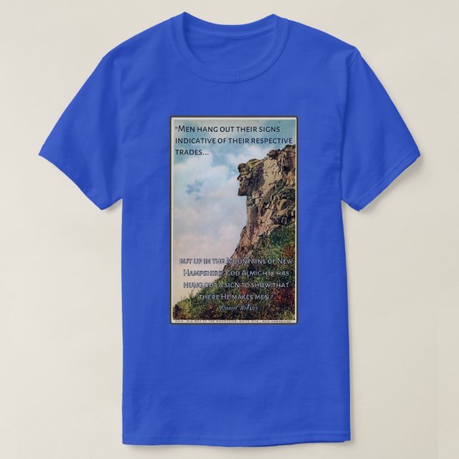 Camiseta Viejo hombre de la postal de la montaña con cita d (Diseño del anverso)