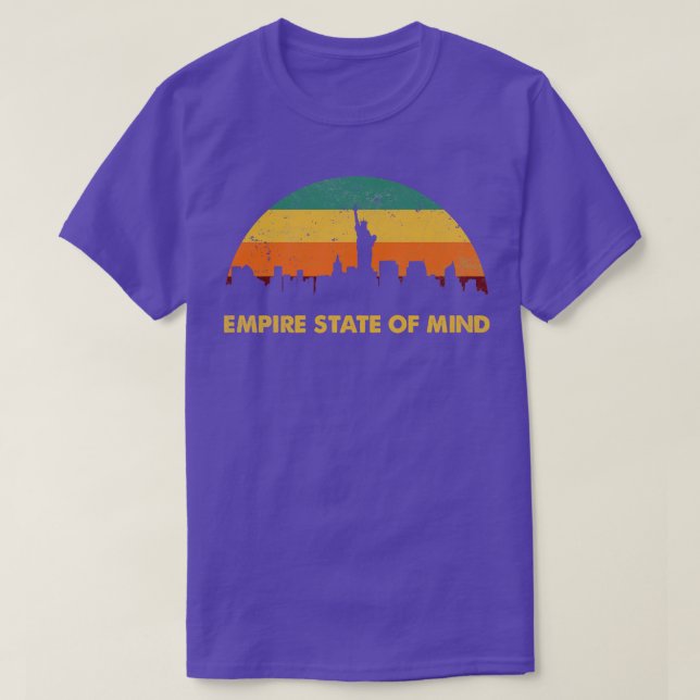 Camiseta Viejo Imperio Retro Estado Mente Nueva York (Diseño del anverso)