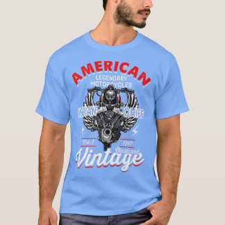 Camiseta Viejo indio de motocicleta estadounidense retro
