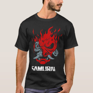 Camiseta Viejo juego de arte Samurai retro japonés 2077