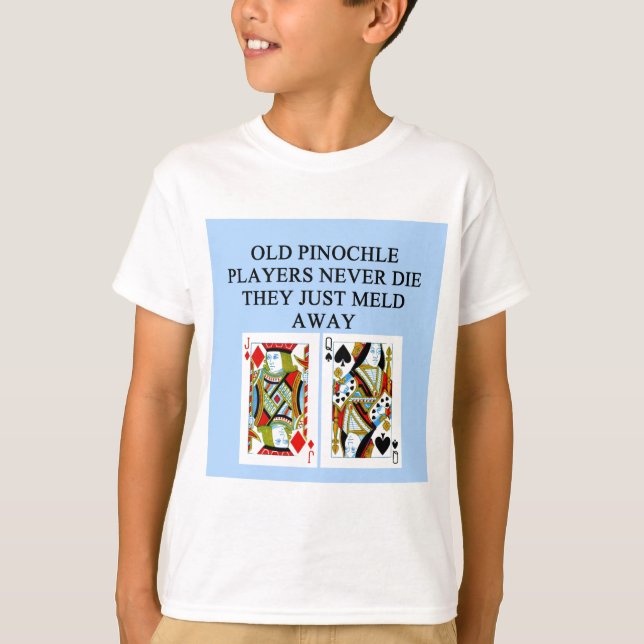 Camiseta viejo jugador del pinochle (Anverso)