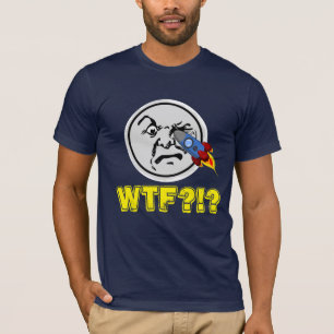 Camiseta Viejo loco "¡¿Qué diablos?!?" Luna recibe cohete e