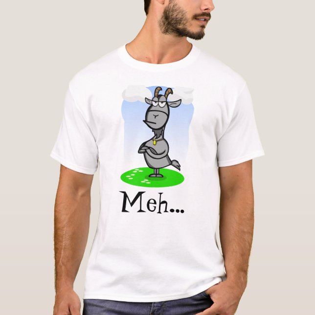 Camiseta Viejo meh enfadado de la cabra (Anverso)