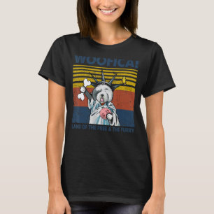Camiseta Viejo Obispante Inglés Woofica Land Of The Free Fu