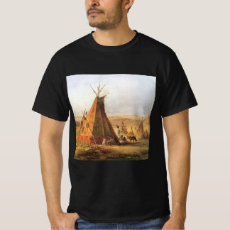 Camiseta Viejo Oeste Americano, Teepees en la Llanura por B
