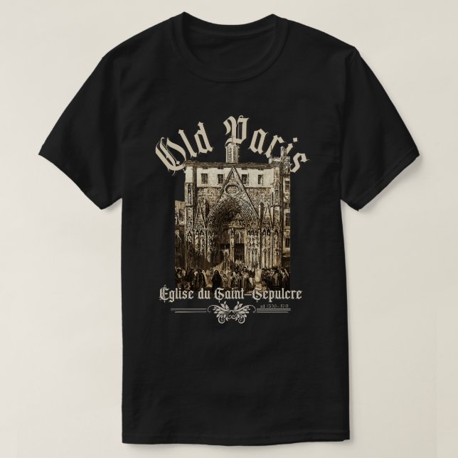 Camiseta Viejo París glise du SaintSpulcre (Diseño del anverso)