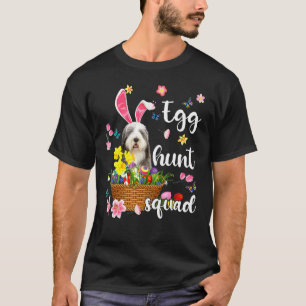 Camiseta Viejo pastor inglés Feliz Día de Pascua Huevo colo