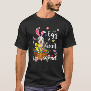 Camiseta Viejo pastor inglés Feliz Día de Pascua Huevo colo
