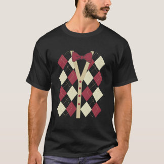 Camiseta Viejo patrón argyle de 100 días de escuela