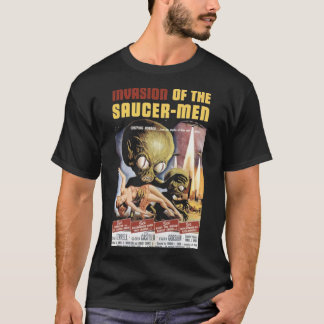 Camiseta Viejo poster de cine - invasión del platillo-hombr