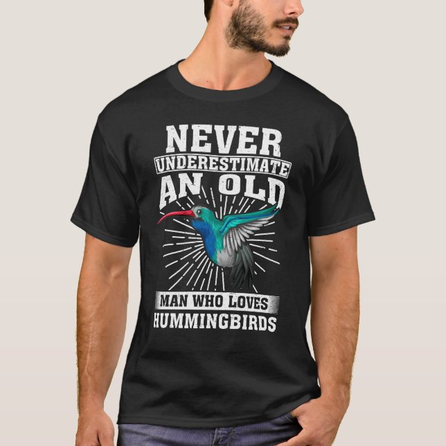 Camiseta Viejo que ama a los colibríes (Anverso)