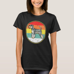Camiseta Viejo Retro Sunset Miniatura Schnauzer Dog