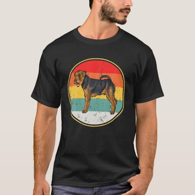 Camiseta Viejo retro Sunset Welsh Terrier Perro (Anverso)