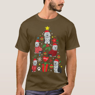 Camiseta Viejo Sheepdog Sheepie Christmas Tree XP