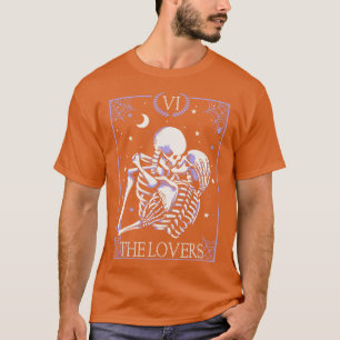 Camiseta Viejo Skeleton de Halloween Tarot d The Lovers Gót