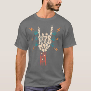 Camiseta Viejo Skeleton Guitar Rock & Roll Music Lov