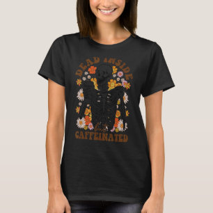 Camiseta Viejo Skeleton Halloween Muerto Dentro Pero Caffei