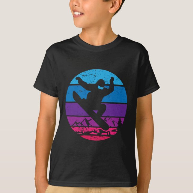 Camiseta Viejo Snowboard Snowboard Snowboard Silhouette I R (Anverso)