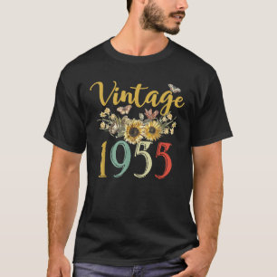 Camiseta Viejo Sunflower 1955 70º cumpleaños increíble desd