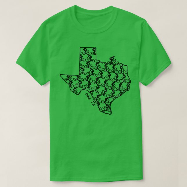 Camiseta Viejo Texas Ciclismo Bicicleta Estatal TX Bike Ri (Diseño del anverso)