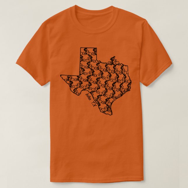 Camiseta Viejo Texas Ciclismo Bicicleta Estatal TX Bike Ri (Diseño del anverso)
