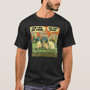 Camiseta Viejo tipo imbécil usando binoculares cómico graci