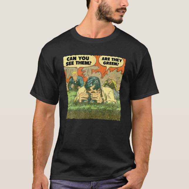 Camiseta Viejo tipo imbécil usando binoculares cómico graci (Anverso)