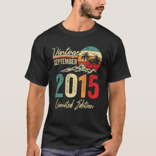 Camiseta Viejo Viejo 7 años Septiembre 2015 Séptimo Cumplea