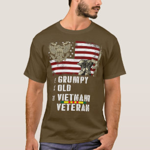 Camiseta Viejo Vietnam desordenado veterano estadounidense