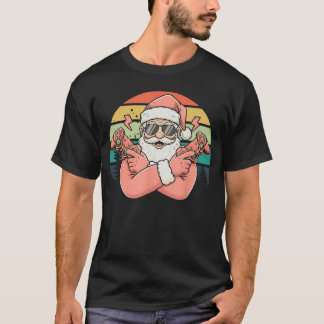 Camiseta Viejo y divertido Santa jugador de videojuegos Nav
