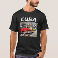 Viejos autos clásicos Habana Cuba Diseño de camise