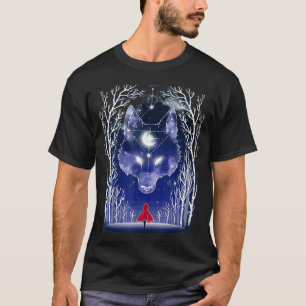 Camiseta Viejos cuentos de hadas mal lobo y pequeño paseo e