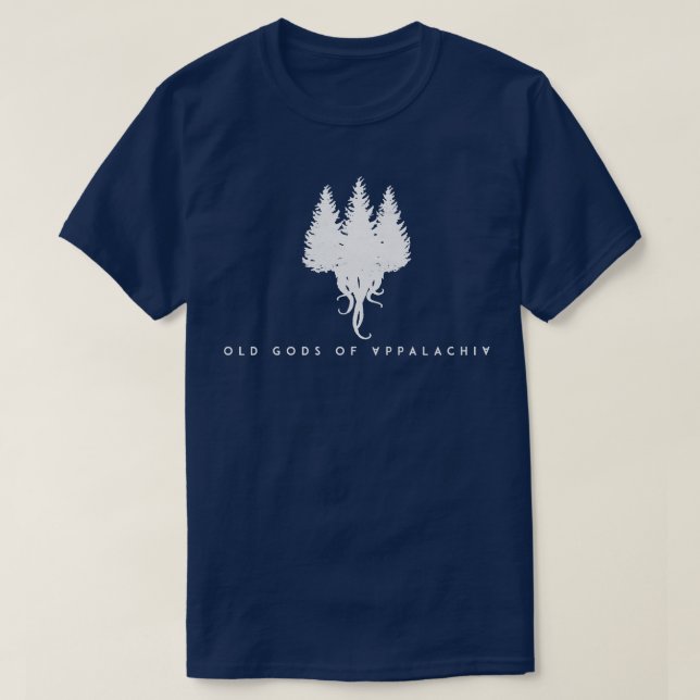 Camiseta Viejos dioses de appalachia en la imprenta ligera  (Diseño del anverso)