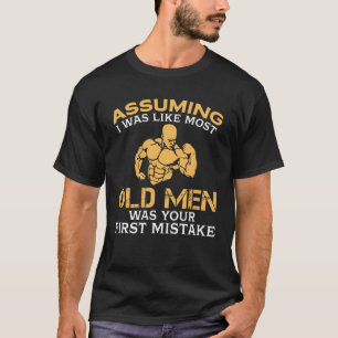Camiseta Viejos hombres divertidos que ama el Bodybuilding