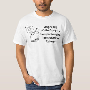 Camiseta Viejos individuos blancos enojados
