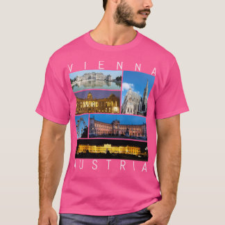 Camiseta Viena Austria Souvenir Lugares Famosos De La Noche
