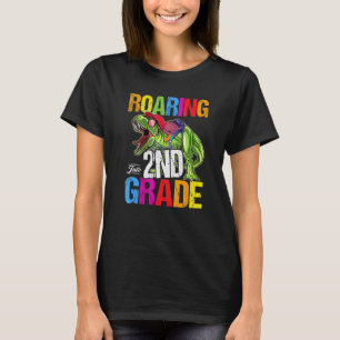 Camiseta Viendo a Dinosaurio de 2º Grado de vuelta a la esc