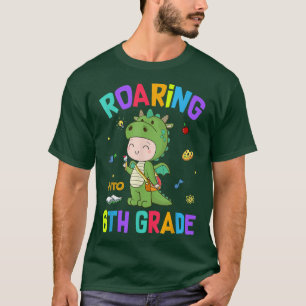 Camiseta Viendo a Dinosaurio de 6º grado de vuelta a la esc