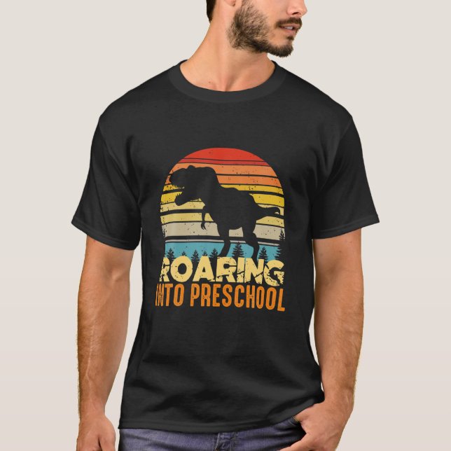 Camiseta Viendo A Dinosaurio Preescolar De Nuevo A La Ce (Anverso)