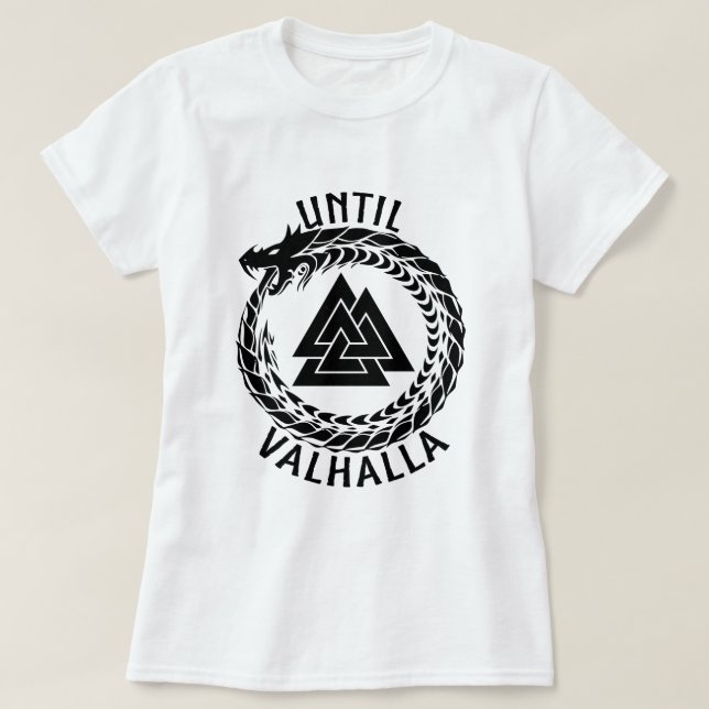 Camiseta Viendo a Jormungandr hasta Valhalla (Diseño del anverso)